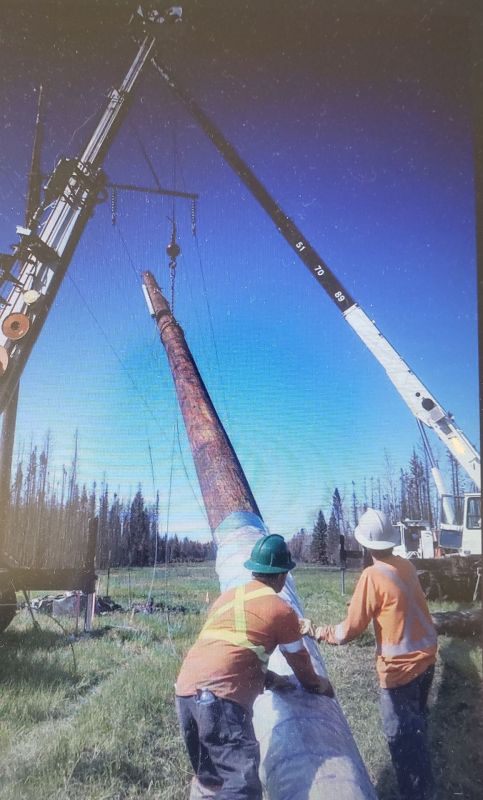 installing pole with boot